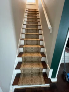 Carpet stair runner installation